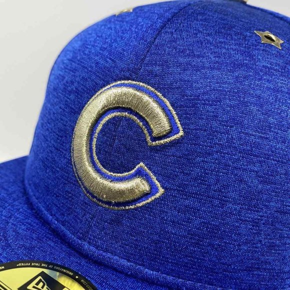 NWT Chicago Cubs 2017 MLB All Star Game Fitted Hat 7 5/8 Blue Cap Baseball - Picture 5 of 9